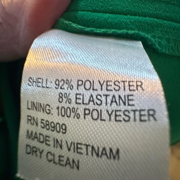 Preston & York - V Neck Tie Waist Green Jumpsuit - Size 8 - Picture 6 of 7